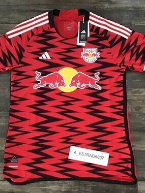 New York Red Bull Authentic Adidas Home Jersey 24/25 Men’s $150 Size LARGE